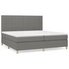 vidaXL H&oacute;lfa&eth; Springr&uacute;m me&eth; D&yacute;nu D&ouml;kkgr&aacute;tt 200x200 cm Efni