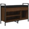vidaXL Sk&oacute;bekkur Br&uacute;n Eik 85,5x32x57,5 cm Samsettur Vi&eth;ur