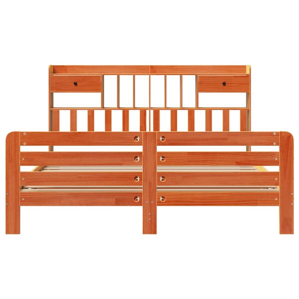 vidaXL R&uacute;mgrind me&eth; B&oacute;kahillu &aacute;n D&yacute;nu 200x200 cm Vaxbr&uacute;n Gegnheil Fura