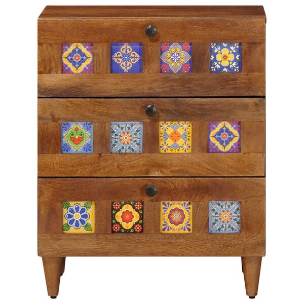 vidaXL Noat&ouml;flu sk&aacute;pur me&eth; sk&uacute;ffu Br&uacute;nn 50 x 33 x 62 cm Hart mang&oacute;tr&eacute;