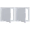 vidaXL A&eth;gengisbakkar 2 pcs Hv&iacute;tt 20 x 20 cm ABS Plast