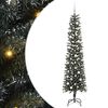 vidaXL Gervi j&oacute;latr&eacute; me&eth; 300 LED Gr&aelig;nn 210 cm PVC, plast og st&aacute;l