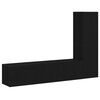 vidaXL Sj&oacute;nvarpssk&aacute;pasett 4 pcs Svartur Eik 130,5 x 30 x 140 cm