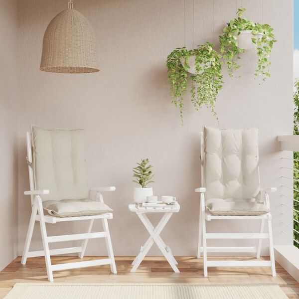 vidaXL Sessur fyrir St&oacute;la me&eth; H&aacute;u Baki 2 stk. Rj&oacute;mahv&iacute;tt Oxfordefni