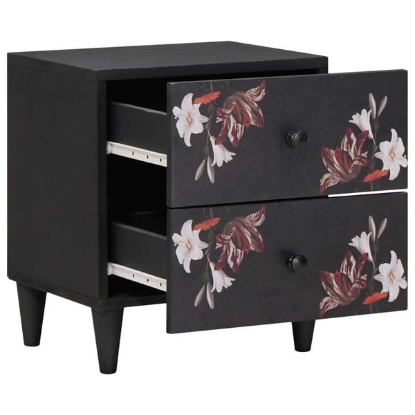 vidaXL N&aacute;ttbor&eth; me&eth; sk&uacute;ffu Br&uacute;nn 40 x 33,5 x 46 cm Hart mang&oacute;tr&eacute;