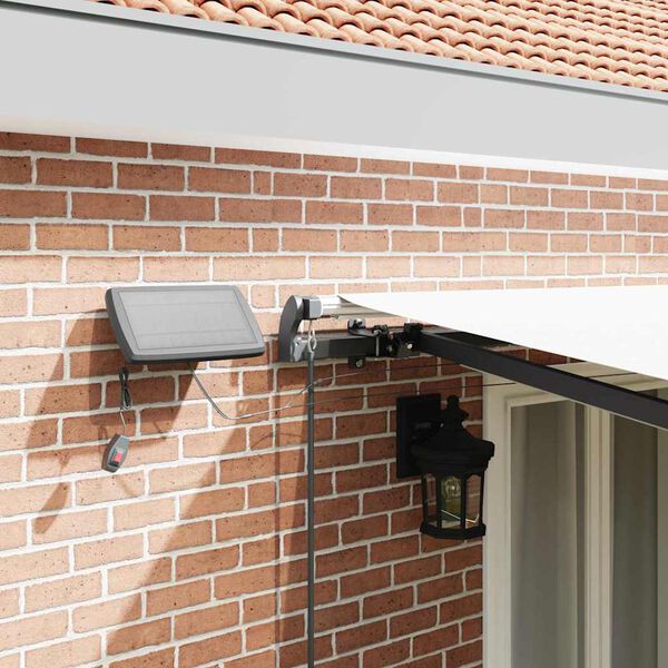 vidaXL H&aelig;gt a&eth; draga saman skyggni Hv&iacute;tt 500 &times;350 cm d&uacute;kur