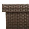 vidaXL Garðgeymslukassi með hjólum Brúnn 160x55x75 cm Poly Rattan
