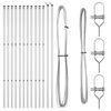 vidaXL Gir&eth;ingarp&oacute;stur 13 pcs Silfur St&aacute;l