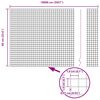 vidaXL Gir&eth;ingarp&oacute;stur Silfur 100 x 0,6 m (19 x 19 mm net) St&aacute;l