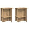 vidaXL S&oacute;fabor&eth; 2 pcs Handverkseik 40 x 30 x 49 cm Samsettur vi&eth;ur