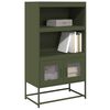 vidaXL Highboard Olive Green 68x39x123 cm Stál