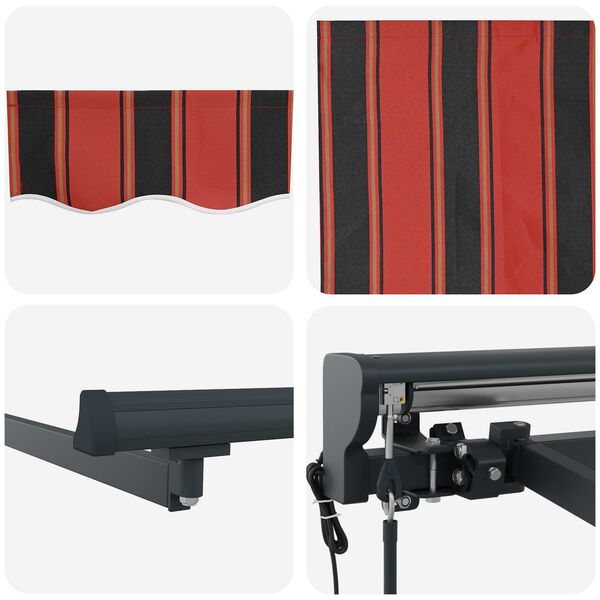 vidaXL H&aelig;gt a&eth; draga saman skyggni Appels&iacute;nugulur og Svartur