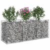 vidaXL Gabion h&aelig;kka&eth; r&uacute;m Silfur 150 x 50 x 60 cm Galvaniserad st&aacute;l