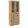vidaXL H&aacute;bor&eth; Vegghengt Artisan Eik 69,5 x 34 x 180 cm Samsettur vi&eth;ur