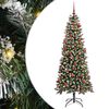 vidaXL Gervi j&oacute;latr&eacute; me&eth; 300 LED Gr&aelig;nn 180 cm PVC, plast og st&aacute;l