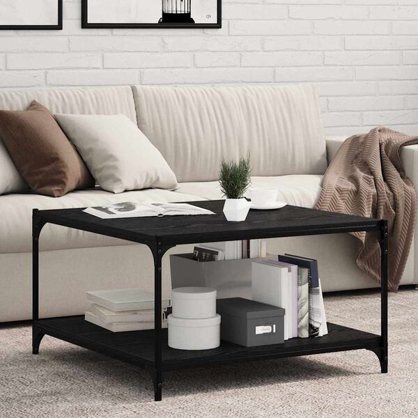 vidaXL B&oacute;kask&aacute;pabretti 4 pcs Svartur 80 x 40 x 1,5 cm Samsettur vi&eth;ur