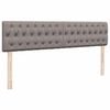 vidaXL Ottoman r&uacute;mgrind me&eth; d&yacute;num Taupe 200x200cm Efni