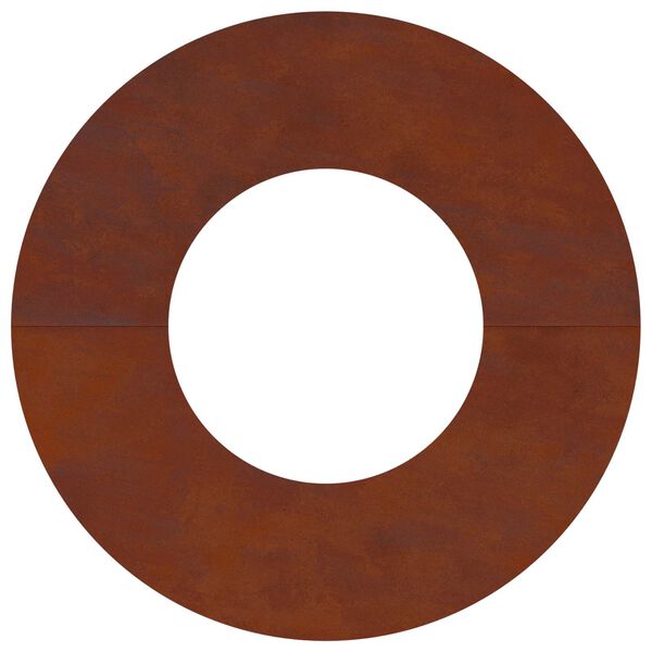 vidaXL hentar fyrir Flat tr&eacute;hringi 5 pcs Br&uacute;nn &Oslash;30 / 60 cm Ve&eth;ra&eth; st&aacute;l