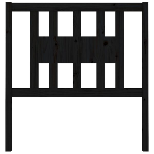 vidaXL H&ouml;f&eth;agafl fyrir R&uacute;m Svartur 81x4x100 cm Gegnheil Fura