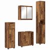vidaXL Ba&eth;herbergismublasett 4 pcs Gamall vi&eth;ur Samsettur vi&eth;ur