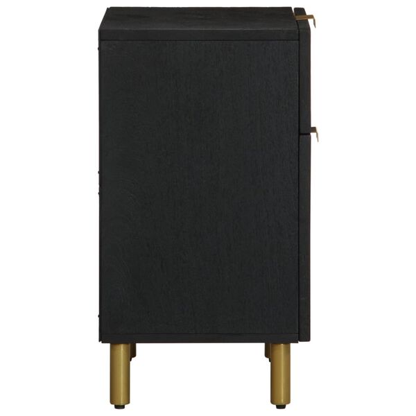 vidaXL Náttborð Svart 50x33x60 cm Samsettur Viður