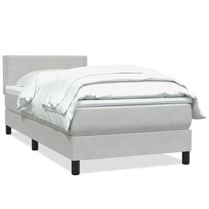 vidaXL Spring-d&yacute;na me&eth; d&yacute;nu Lj&oacute;sgr&aacute;r 80x210 cm Flauel