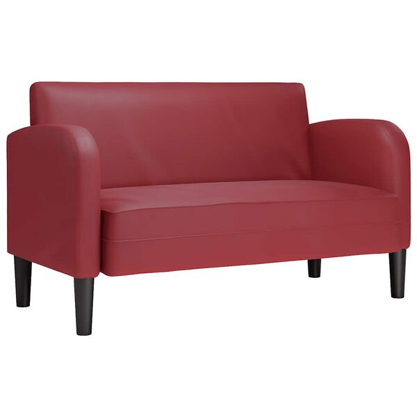 vidaXL Loveseat S&oacute;fi V&iacute;nrau&eth;ur 110 cm Gervile&eth;ur