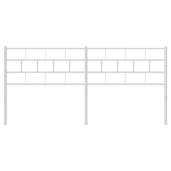 vidaXL Höfuðgafl úr Málmi Hvítur 160 cm