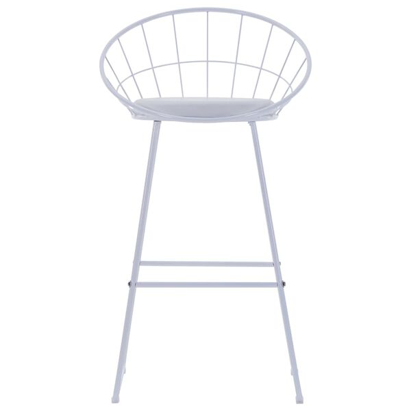 vidaXL Barst&oacute;lar 2 stk. Hv&iacute;tt Gervile&eth;ur