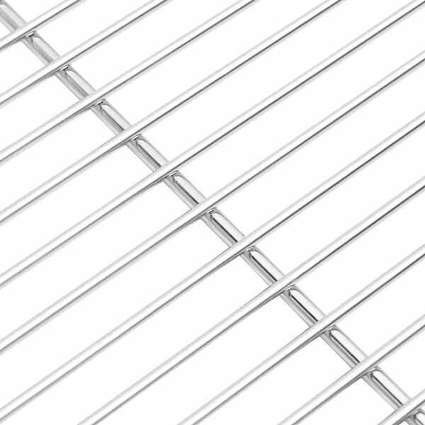 vidaXL Grillgrind Silfur 50 x 35 cm Ry&eth;fr&iacute;tt St&aacute;l