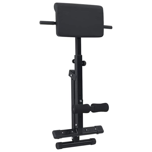 vidaXL Hyperextension bekkur Svartur 100.5 x 70 x 78 cm Dufth&uacute;&eth;a&eth; st&aacute;l