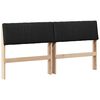 vidaXL B&oacute;lstru&eth; r&uacute;mgafl Svartur 160 cm Solid furuhikk