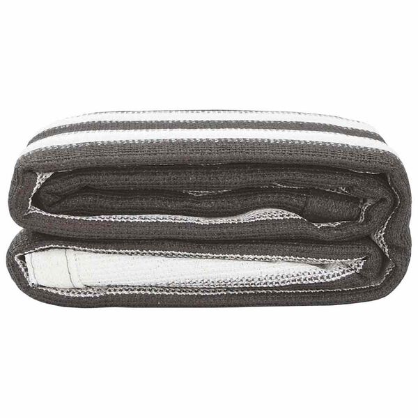 vidaXL Tjaldmotta Reykgr&aacute; og Hv&iacute;t 400x400 cm HDPE