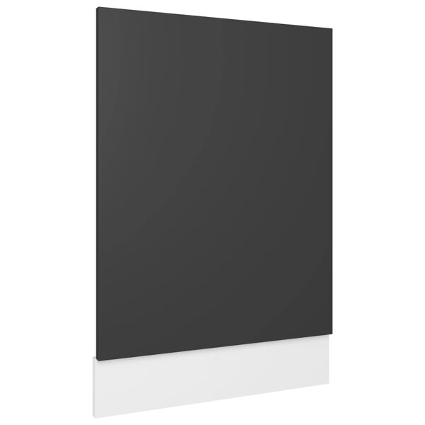 802556 vidaXL Dishwasher Panel “Lyon” Grey 45x3x67 cm Chipboard