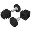 vidaXL H&uacute;sgagna jafnv&aelig;gisst&ouml;&eth;ur Stillanlegur 2 pcs Svartur M6 PP