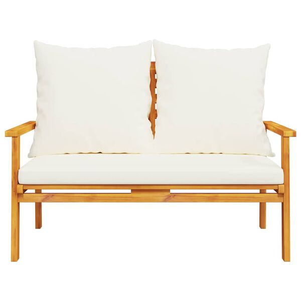 vidaXL 4 Garðhúsgagnasett með Sessum Gegnheil Akasía