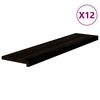 vidaXL Stiga 12 stk D&ouml;kkbr&uacute;nt 110x25x2 cm gegnheil vi&eth;ar Eik