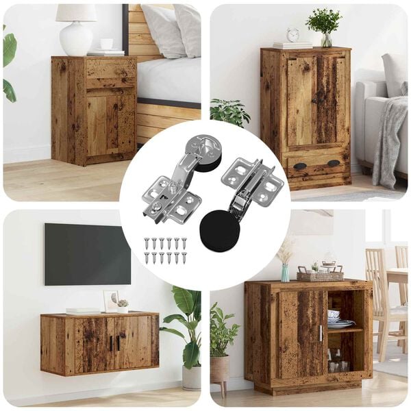 vidaXL L&aelig;sing 2 pcs Silfur 35 mm J&aacute;rn