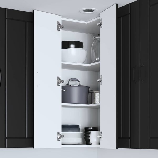 vidaXL Eldh&uacute;s sk&aacute;pur Lucca Svartur 57 x 57 x 100 cm Samsettur vi&eth;ur