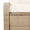 vidaXL Garðasófi Drapplitaður 124 x 62 x 69 cm pólýrattan