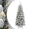 vidaXL Gervi j&oacute;latr&eacute; me&eth; 300 LED Hv&iacute;tt 210 cm PVC, Plast, St&aacute;l og PE