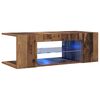 vidaXL sj&oacute;nvarpssk&aacute;pur me&eth; LED lj&oacute;sum 90x39x30 cm Engineered Wood