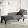 vidaXL Chaise Lounge með dökkgráu corduroy dúk