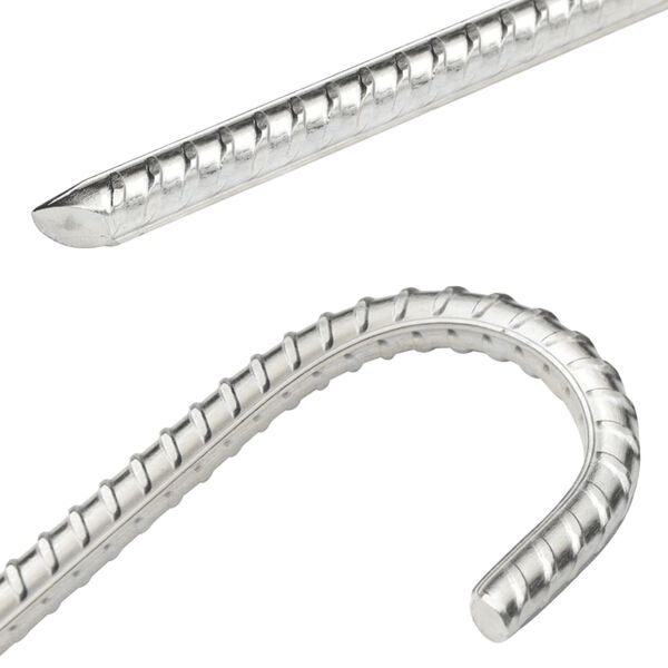 vidaXL Tjaldhælar 6 stk. 37 cm Ø10 mm Galvanhúðað Stál