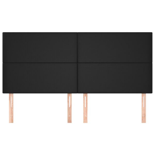 vidaXL H&ouml;fu&eth;gafl svartur 160x5x118/128 cm gervile&eth;ur