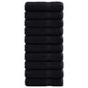 vidaXL Gestahandkl&aelig;&eth;i SOLUND 25 pcs Svartur 100 x 150 cm 550 gsm