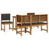 vidaXL Gar&eth; Bistro Set 4 pcs Br&uacute;nn Hrein akas&iacute;utr&eacute;