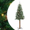 vidaXL Mj&oacute;tt j&oacute;latr&eacute; me&eth; 300 LED Gr&aelig;nn 210 cm PVC og solid furuvi&eth;
