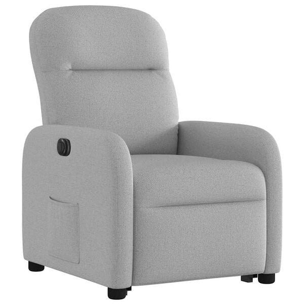 vidaXL Electric Stand up Recliner st&oacute;ll Cloud Grey Efni