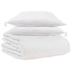 vidaXL Vetrar s&aelig;ng me&eth; kodda 3 pcs Hv&iacute;tt D&uacute;nfja&eth;rir